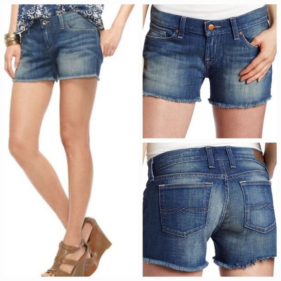 🐞Lucky Blue Riley Cutoff Denim Short Shorts Size 6/28 - Picture 1 of 12